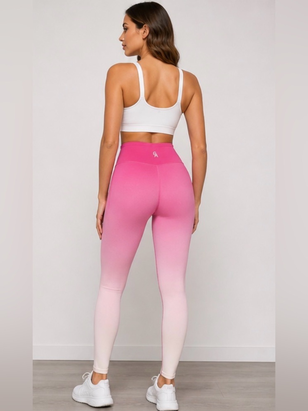 Good American Pink Ombré Leggings High Waisted Sculpting Fit NWT Size 1 - Picture 4 of 8